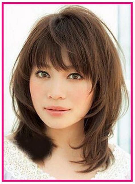 round face haircuts with bangs.